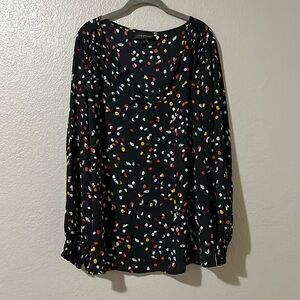 Lane Bryant Black Long Sleeve Blouse, 26/28